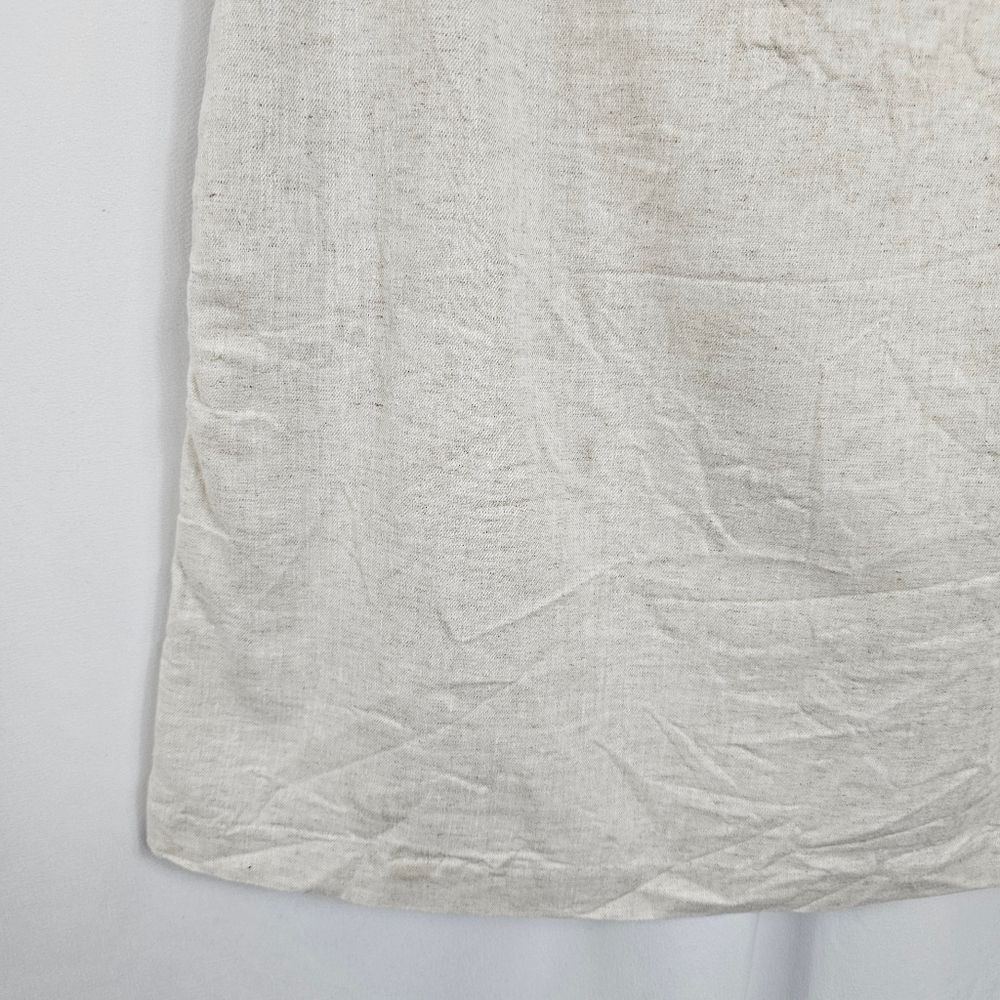NWOTBanana Republic Factory Linen Blend Square Neck Mini Shift Dress in Flax - M - Picture 7 of 9